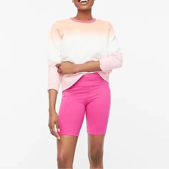 NWT J Crew Cotton Bike Short Barbie Pink side pocket - Picture 2 of 8